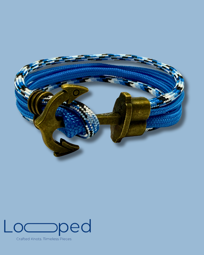 Anchor Bracelet – Deep Blue Current