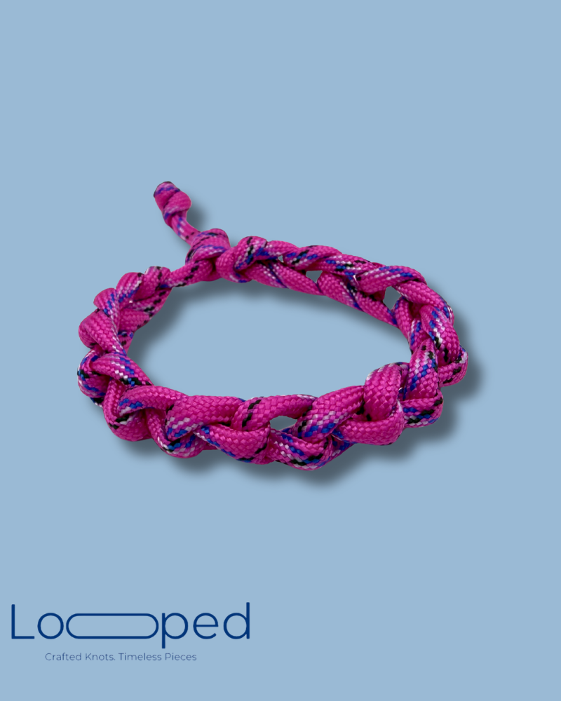 Braided Bracelet 3 – Pink Wave