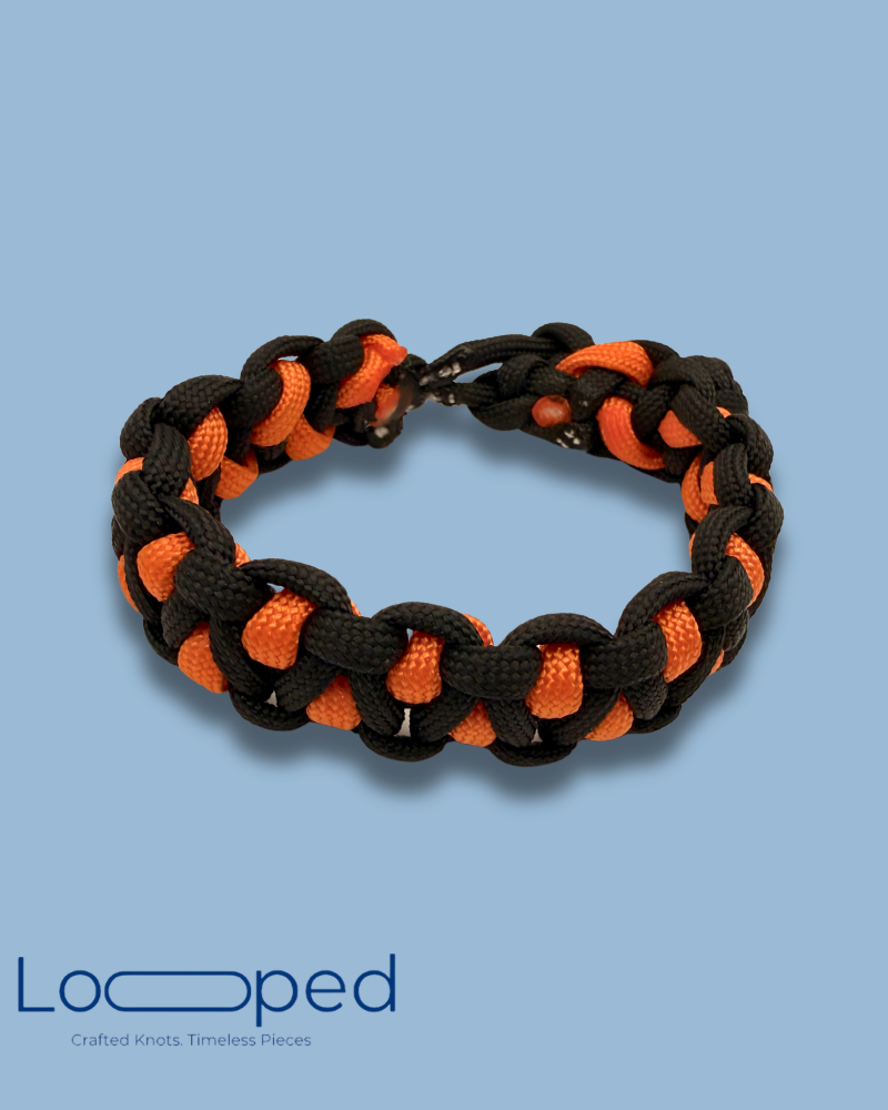 Braided Bracelet 7 – Blackout Orange