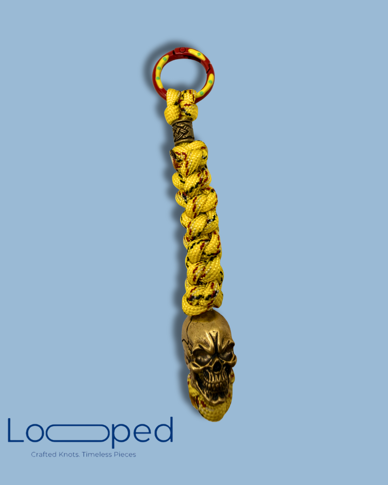 Sunfire Skull Keychain