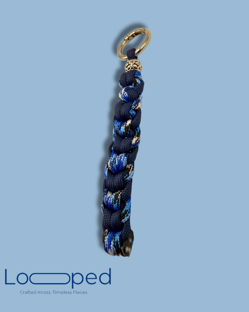 Deep Blue Current Keychain
