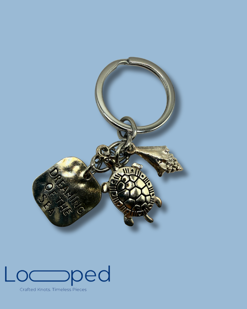Dreaming of the Sea Metal Keychain