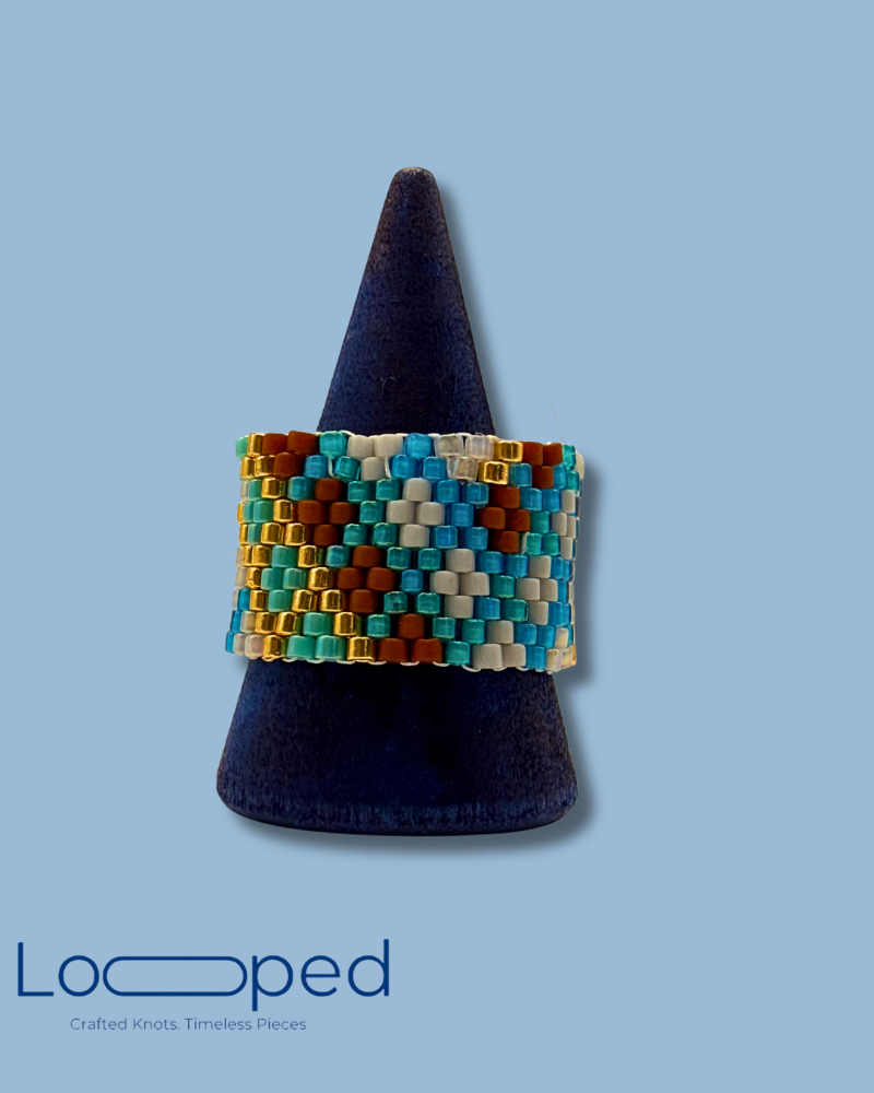 Azure Mosaic Ring