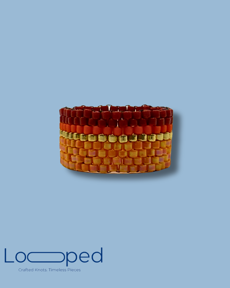 Sunset Amber Ring