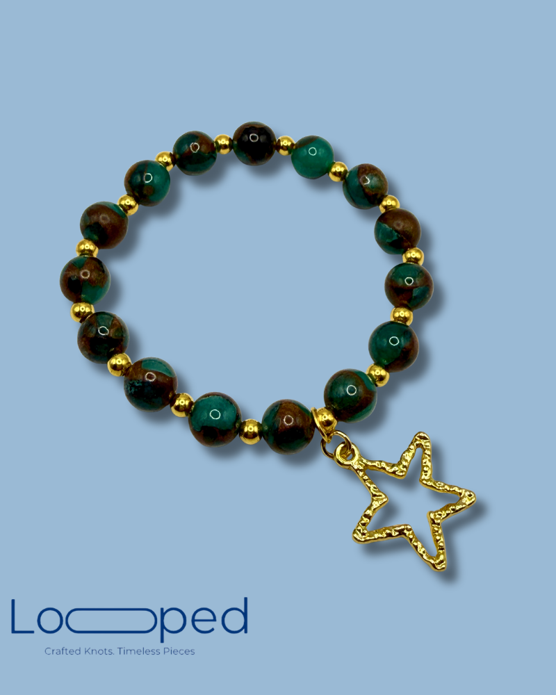 Ruby Glow Star Bracelet