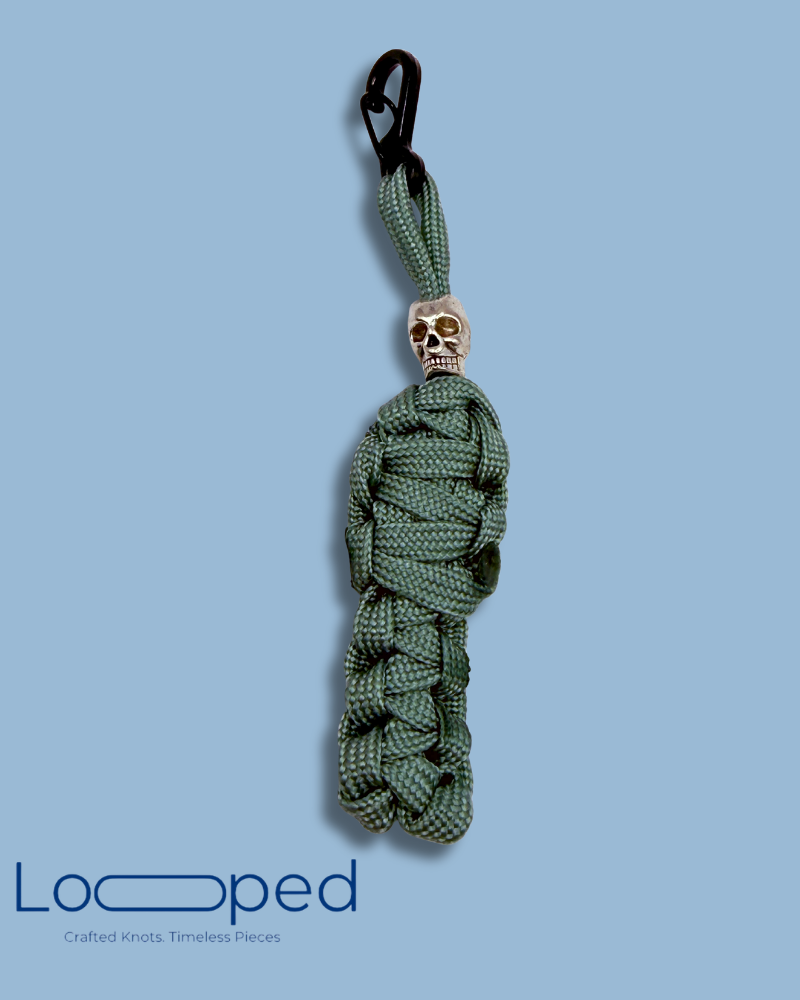 Driftwood Skull Keychain